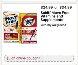 Walgreens Schiff Move Free Vitamins and Supplements offer