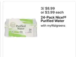 Walgreens 24-Pack Nice! Purified Water offer