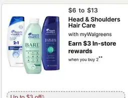 Walgreens Head & Shoulders Hair Care offer
