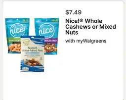Walgreens Whole Cashews or Mixed Nuts offer