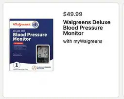 Walgreens Walgreens Deluxe Blood Pressure Monitor offer