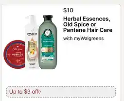 Walgreens Herbal Essences, Old Spice or Pantene Hair Care offer