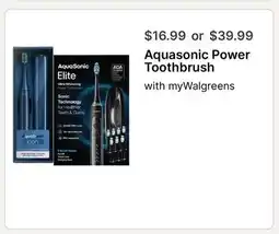 Walgreens Aquasonic Power Toothbrush offer