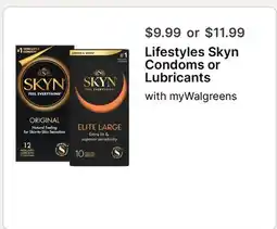 Walgreens Lifestyles Skyn Condoms or Lubricants offer