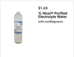 Walgreens 1L Nice! Purified Electrolyte Water offer