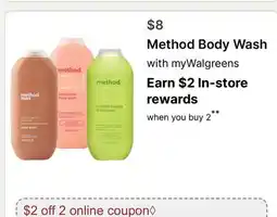 Walgreens Method Body Wash offer
