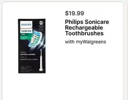 Walgreens Philips Sonicare Rechargeable Toothbrushes offer