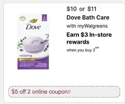 Walgreens Dove Bath Care offer