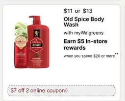 Walgreens Old Spice Body Wash offer