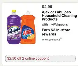 Walgreens Ajax or Fabuloso Household Cleaning Products offer