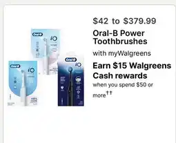 Walgreens Oral-B Power Toothbrushes offer