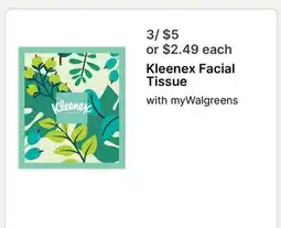 Walgreens Kleenex Facial Tissue offer