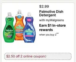 Walgreens Palmolive Dish Detergent offer