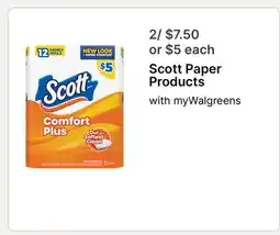 Walgreens Scott Paper Products offer