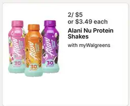 Walgreens Alani Nu Protein Shakes offer