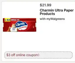 Walgreens Charmin Ultra Paper Products offer