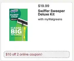 Walgreens Swiffer Sweeper Deluxe Kit offer