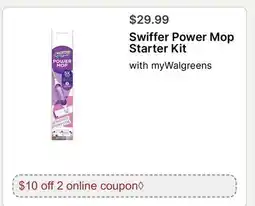Walgreens Swiffer Power Mop Starter Kit offer