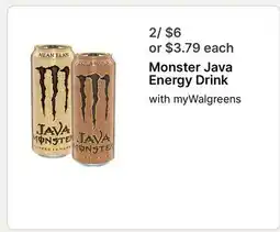Walgreens Monster Java Energy Drink offer