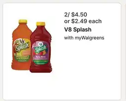 Walgreens V8 Splash offer