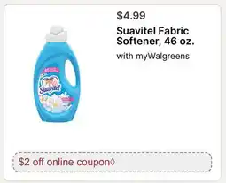 Walgreens Suavitel Fabric Softener, 46 oz offer
