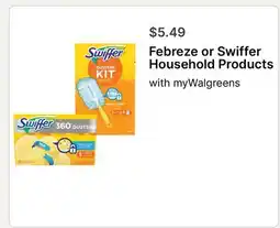 Walgreens Febreze or Swiffer Household Products offer