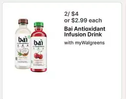 Walgreens Bai Antioxidant Infusion Drink offer