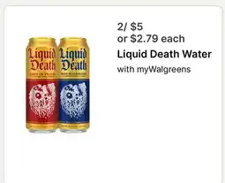 Walgreens Liquid Death Water offer