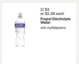 Walgreens Propel Electrolyte Water offer