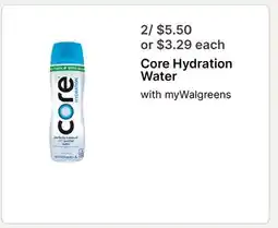 Walgreens Core Hydration Water offer