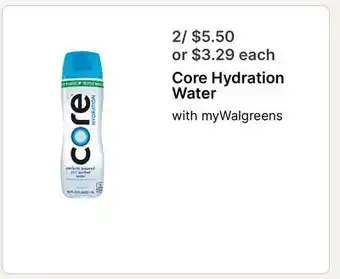 Walgreens Core Hydration Water offer