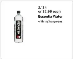 Walgreens Essentia Water offer