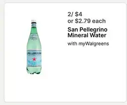 Walgreens San Pellegrino Mineral Water offer