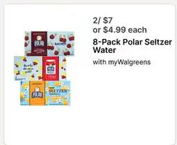 Walgreens 8-Pack Polar Seltzer Water offer