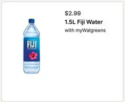 Walgreens 1.5L Fiji Water offer