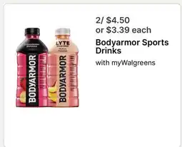 Walgreens Bodyarmor Sports Drinks offer