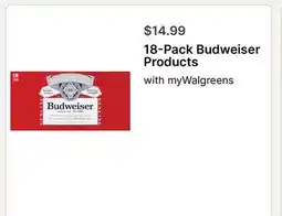 Walgreens 18-Pack Budweiser Products offer