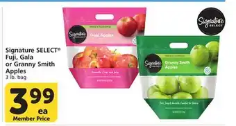 Vons Signature SELECT Fuji, Gala or Granny Smith Apples offer