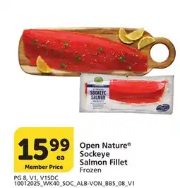 Vons Open Nature Sockeye Salmon Fillet offer