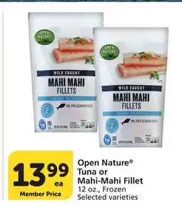 Vons Open Nature Tuna or Mahi-Mahi Fillet offer