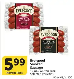 Vons Evergood Smoked Sausage offer