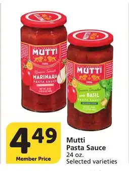 Vons Mutti Pasta Sauce offer