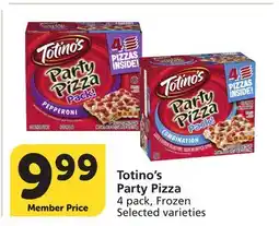 Vons Totino's Party Pizza offer