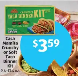 Aldi Casa Mamita Crunchy or Soft Taco Dinner Kit offer