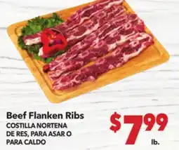 Vallarta Supermarkets Beef Flanken Ribs / COSTILLA NORTENA DE RES, PARA ASAR O PARA CALDO offer