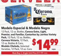 Vallarta Supermarkets Modelo Especial & Modelo Negra offer