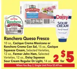 Vallarta Supermarkets Ranchero Queso Fresco offer