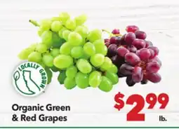 Vallarta Supermarkets Organic Green & Red Grapes offer