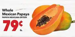 Vallarta Supermarkets Whole Mexican Papaya / PAPAYA MEXICANA ENTERA offer