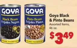 Vallarta Supermarkets Goya Black & Pinto Beans offer